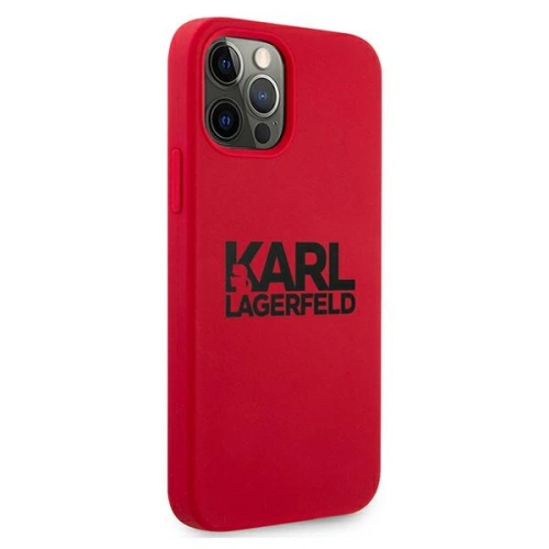 Etui Karl Lagerfeld KLHCP12MSLKLRE Apple iPhone 12/12 Pro Silicone Stack Logo czerwony/red