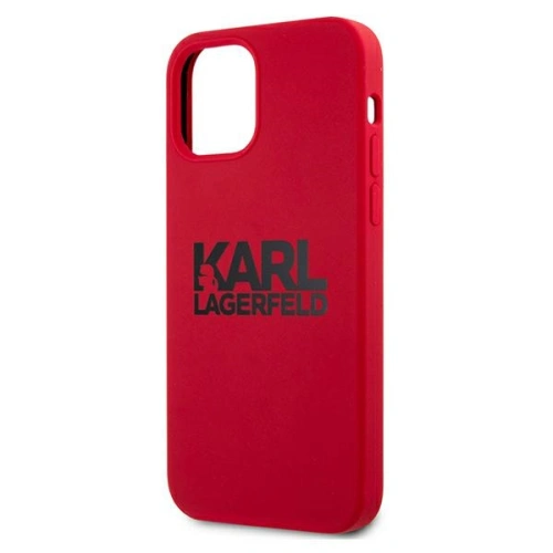 Etui Karl Lagerfeld KLHCP12MSLKLRE Apple iPhone 12/12 Pro Silicone Stack Logo czerwony/red