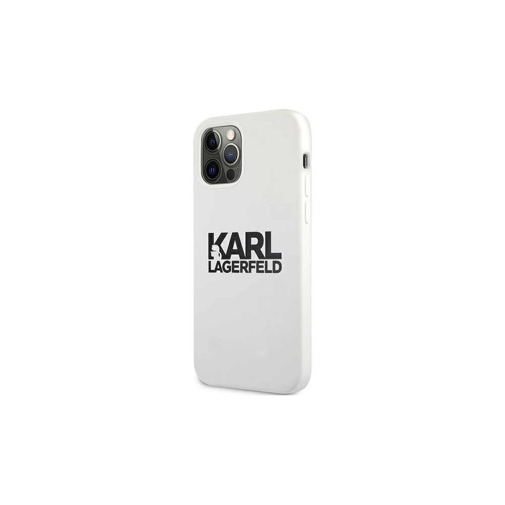 Hurtownia GSM - Etui Karl Lagerfeld KLHCP12MSLKLWH Apple iPhone 12/12 Pro Silicone Stack Logo biały/white - KLD502WHT - {ean13} - Hurt
