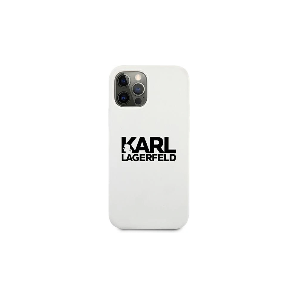 Hurtownia GSM - Etui Karl Lagerfeld KLHCP12MSLKLWH Apple iPhone 12/12 Pro Silicone Stack Logo biały/white - KLD502WHT - {ean13} - Hurt