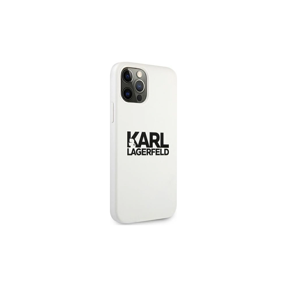 Wholesale Karl Lagerfeld KLHCP12MSLKLWH Apple iPhone 12/12 Pro Silicone Stack Logo white - KLD502WHT - {ean13} - Hurt