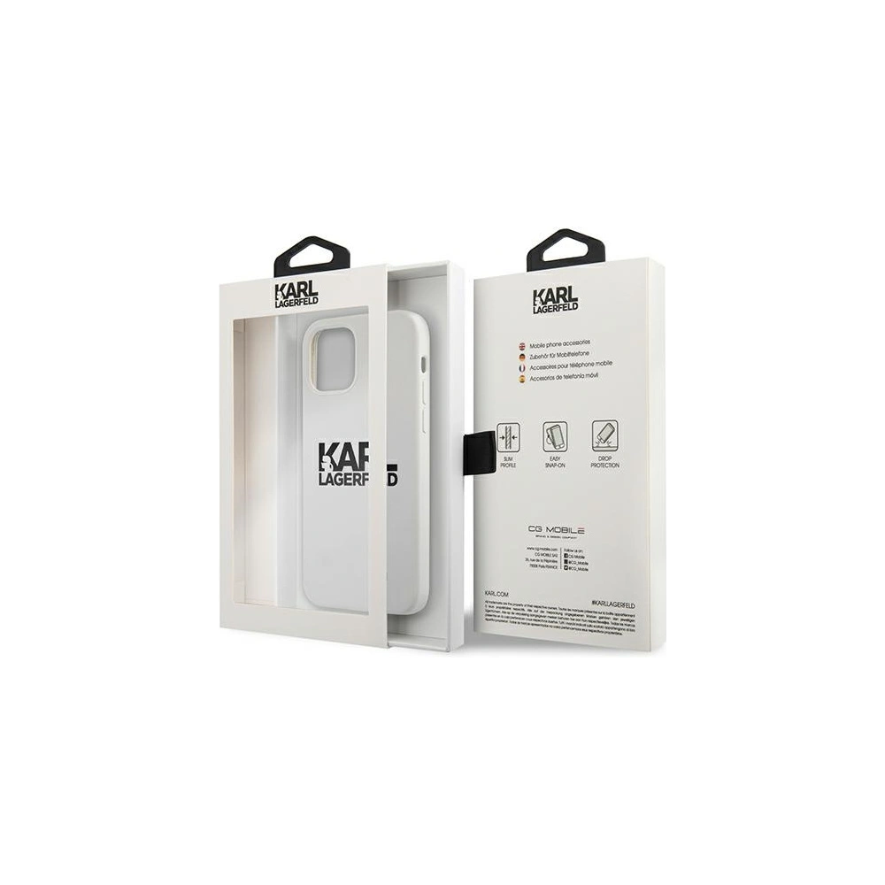 Wholesale Karl Lagerfeld KLHCP12MSLKLWH Apple iPhone 12/12 Pro Silicone Stack Logo white - KLD502WHT - {ean13} - Hurt