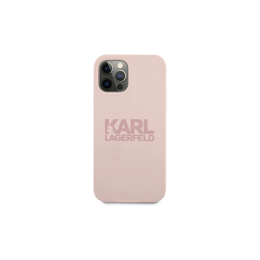 Hurtownia GSM - Etui Karl Lagerfeld KLHCP12MSTKLTLP Apple iPhone 12/12 Pro Silicone Stack Logo różowy/pink - KLD503PNK - {ean13} - Hurt