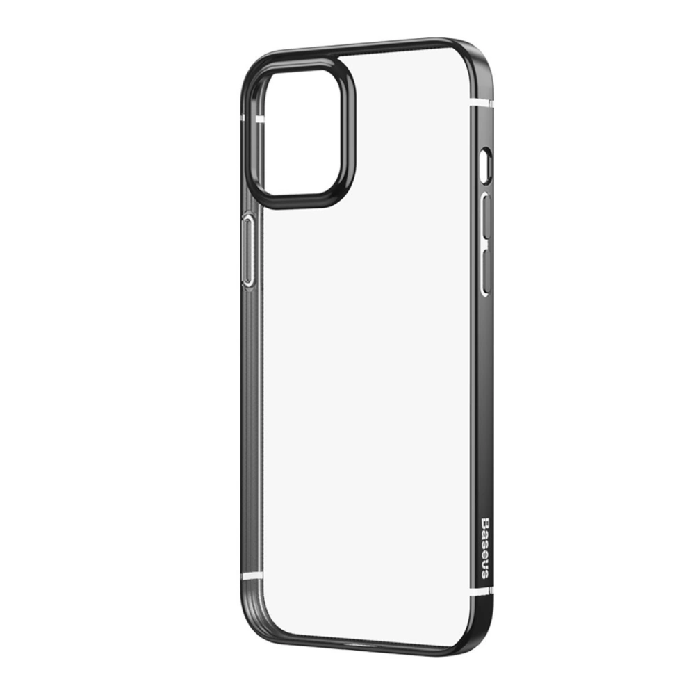 Hurtownia GSM - Przezroczyste etui Baseus Shining Case Apple iPhone 12 Pro Max (czarny) - BSU1919BLK - {ean13} - Hurt