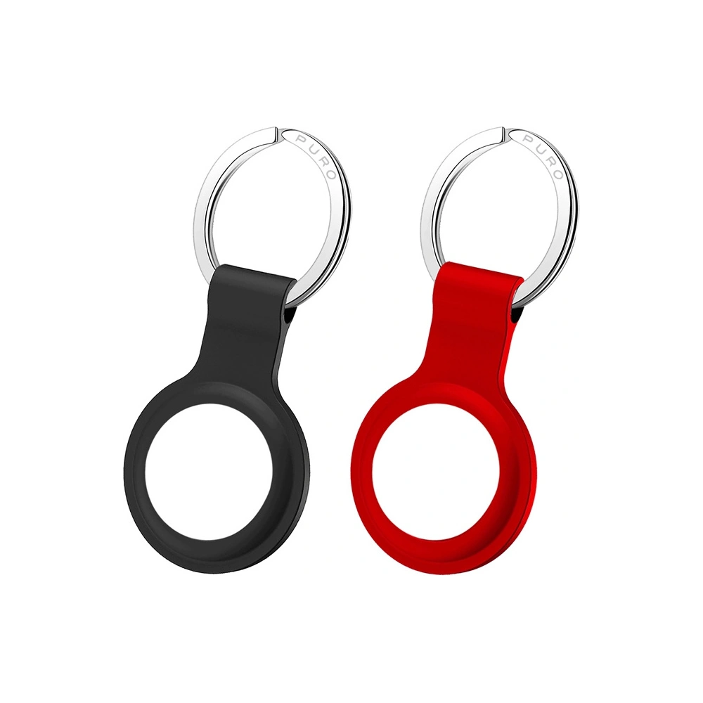 Hurtownia GSM - Silikonové pouzdro PURO ICON Case Apple AirTag (černé a červené) [2 PACK] - PUR421BLKRED - {ean13} - Hurt