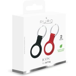 Wholesale PURO ICON Case Apple AirTag (black & red) [2 PACK] - PUR421BLKRED - {ean13} - Hurt