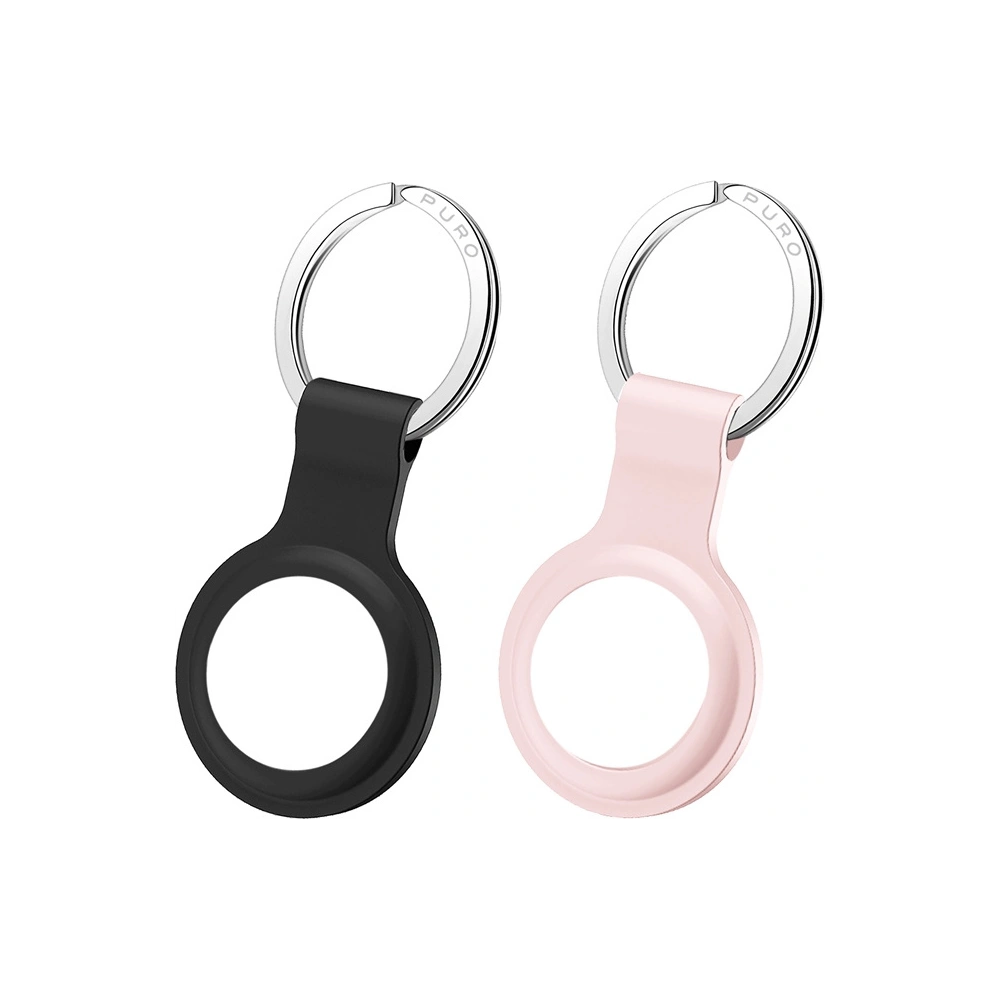 Hurtownia GSM - Silikonové pouzdro PURO ICON Case Apple AirTag (černá a písečný růž) [2 PACK] - PUR422BLKPNK - {ean13} - Hurt