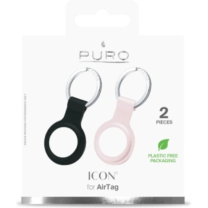 Wholesale PURO ICON Case Apple AirTag (black & sand pink) [2 PACK] - PUR422BLKPNK - {ean13} - Hurt