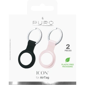 Wholesale PURO ICON Case Apple AirTag (black & sand pink) [2 PACK] - PUR422BLKPNK - {ean13} - Hurt