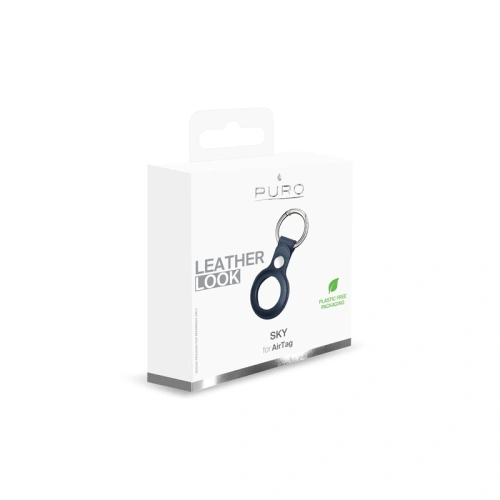 Etui ze skóry ekologicznej PURO SKY Case Apple AirTag (granatowy)