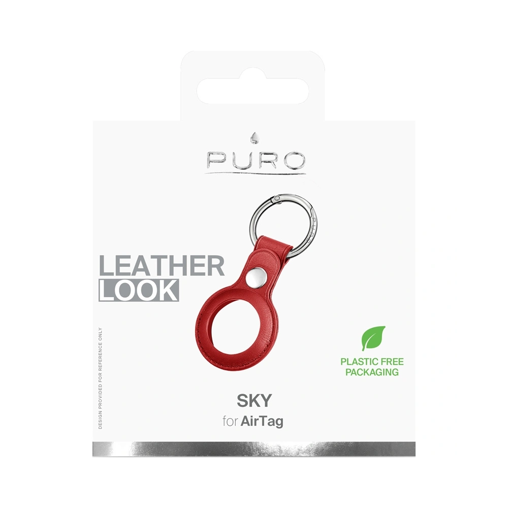 Hurtownia GSM - Etui ze skóry ekologicznej PURO SKY Case Apple AirTag (červená) - PUR425RED - {ean13} - Hurt