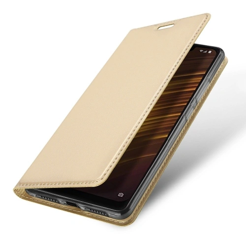 Etui DuxDucis SkinPro Pocophone F1 Gold + Szkło