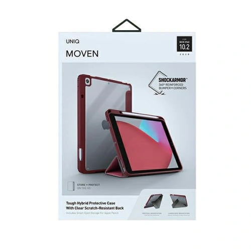 Etui UNIQ Moven Apple iPad 10.2 (2020) bordowy/burgundy