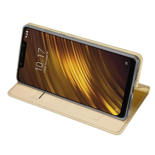 Etui DuxDucis SkinPro Pocophone F1 Gold + Szkło
