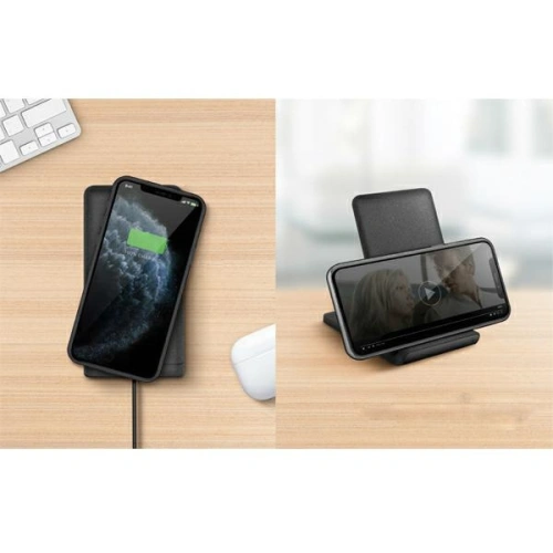 UNIQ Ładowarka indukcyjna Vertex Duo 2in1 15W Fast charge charcoal grey