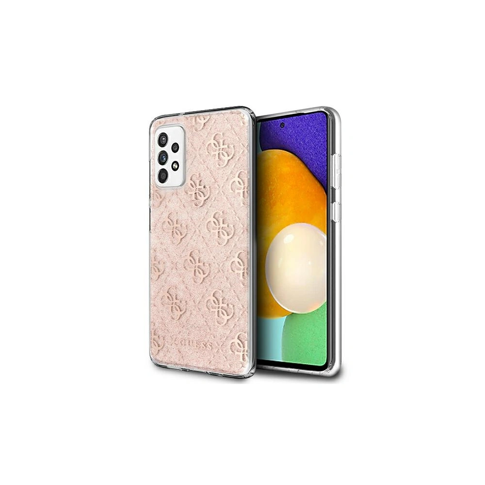 Wholesale Guess GUHCA52PCU4GLPI Samsung Galaxy A52/A52s pink hard case 4G Glitter - GUE964PNK - {ean13} - Hurt