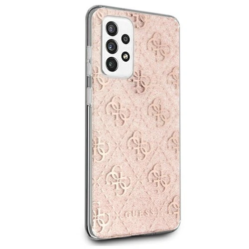 Etui Guess GUHCA52PCU4GLPI Samsung Galaxy A52/A52s różowy/pink hard case 4G Glitter