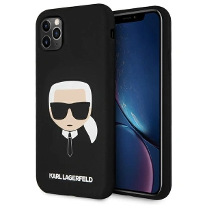 Etui Karl Lagerfeld KLHCN61SLKHBK Apple iPhone 11 czarny/black hardcase Silicone Karl`s Head