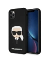 Etui Karl Lagerfeld KLHCN61SLKHBK Apple iPhone 11 czarny/black hardcase Silicone Karl`s Head