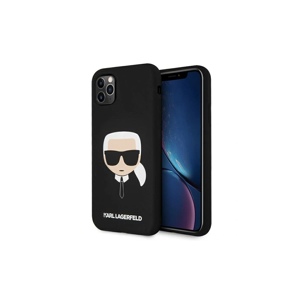 Hurtownia GSM - Etui Karl Lagerfeld KLHCN61SLKHBK Apple iPhone 11 czarny/black hardcase Silicone Karl`s Head - KLD492BLK - {ean13} - Hurt