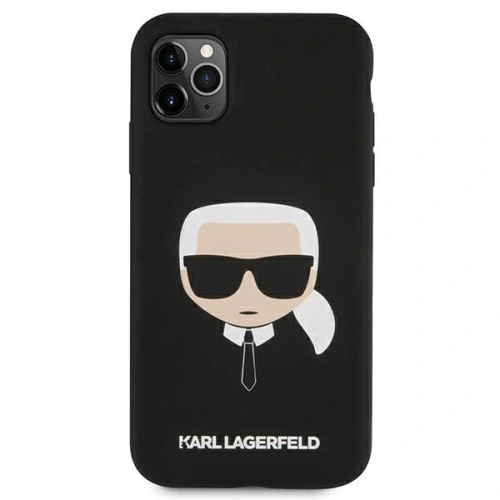 Etui Karl Lagerfeld KLHCN61SLKHBK Apple iPhone 11 czarny/black hardcase Silicone Karl`s Head