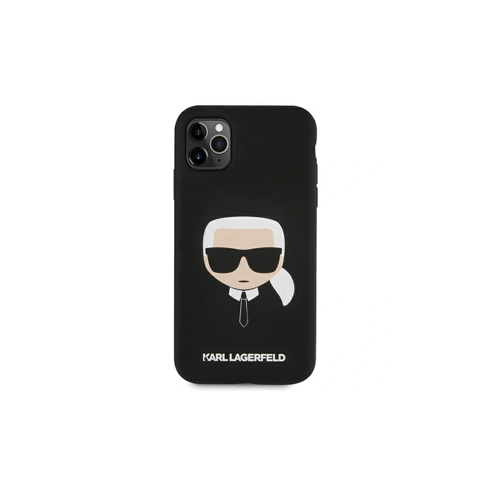 Hurtownia GSM - Etui Karl Lagerfeld KLHCN61SLKHBK Apple iPhone 11 czarny/black hardcase Silicone Karl`s Head - KLD492BLK - {ean13} - Hurt