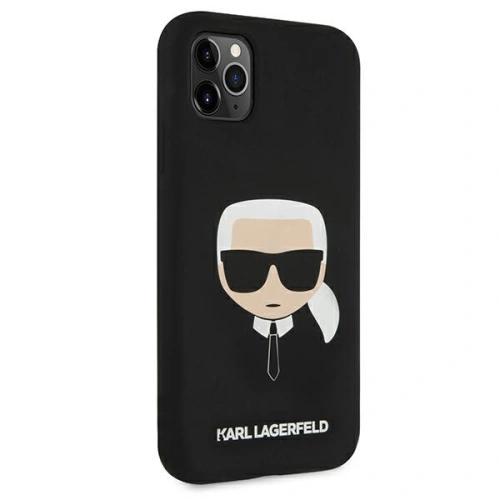 Etui Karl Lagerfeld KLHCN61SLKHBK Apple iPhone 11 czarny/black hardcase Silicone Karl`s Head