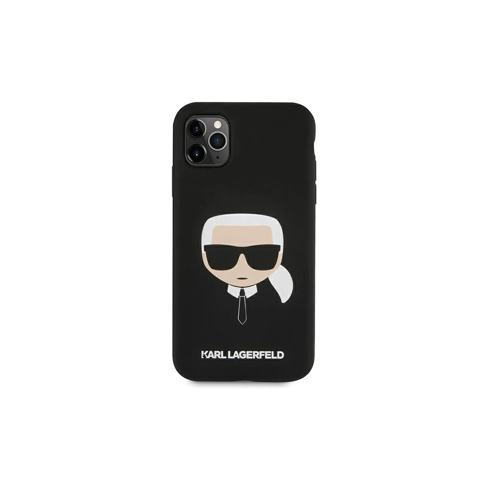 Hurtownia GSM - Etui Karl Lagerfeld KLHCN65SLKHBK Apple iPhone 11 Pro Max czarny/black hardcase Silicone Karl`s Head - KLD496BLK - {ean13} - Hurt