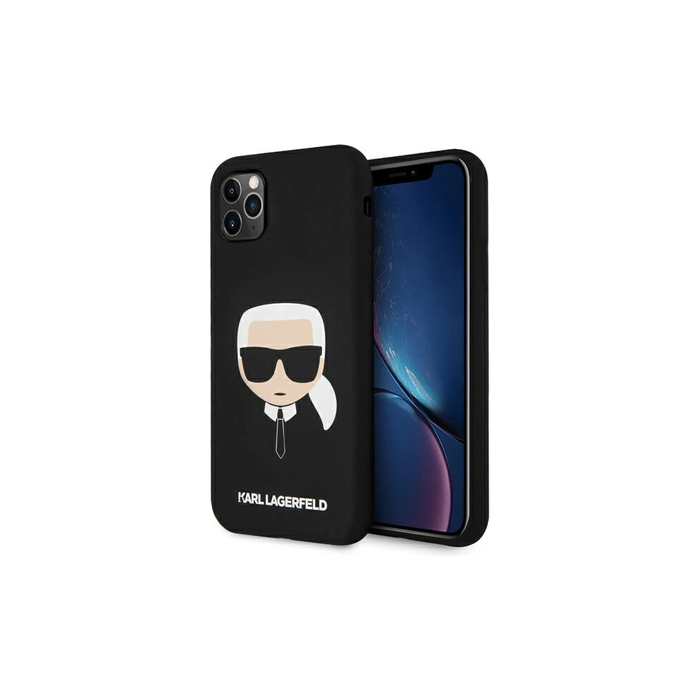 Hurtownia GSM - Etui Karl Lagerfeld KLHCN65SLKHBK Apple iPhone 11 Pro Max czarny/black hardcase Silicone Karl`s Head - KLD496BLK - {ean13} - Hurt