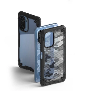 Hurtownia GSM - Etui Ringke Fusion-X Design Xiaomi Mi 11i/Mi 11X/Pocophone F3/Redmi K40/K40 Pro/K40 Pro Plus Camo (Moro) Black - RGK1407MBL - {ean13} - Hurt