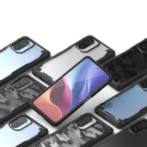 Hurtownia GSM - Etui Ringke Fusion-X Design Xiaomi Mi 11i/Mi 11X/Pocophone F3/Redmi K40/K40 Pro/K40 Pro Plus Camo (Moro) Black - RGK1407MBL - {ean13} - Hurt