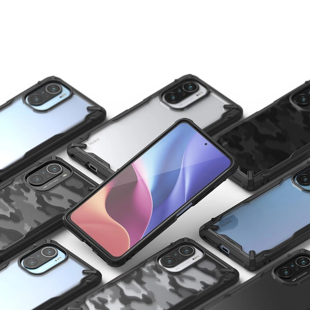 Hurtownia GSM - Etui Ringke Fusion-X Design Xiaomi Mi 11i/Mi 11X/Pocophone F3/Redmi K40/K40 Pro/K40 Pro Plus Camo (Moro) Černá - RGK1407MBL - {ean13} - Hurt
