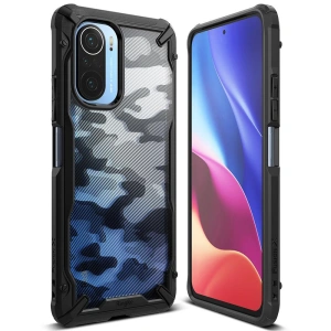Hurtownia GSM - Etui Ringke Fusion-X Design Xiaomi Mi 11i/Mi 11X/Pocophone F3/Redmi K40/K40 Pro/K40 Pro Plus Camo (Moro) Black - RGK1407MBL - {ean13} - Hurt