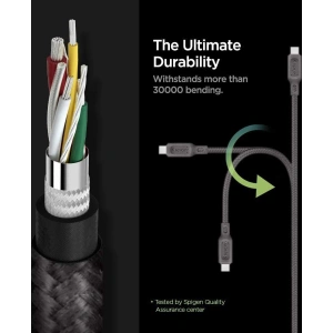 Kabel USB-C Spigen Essential C11C1 PD 60W QC3.0 150cm Gunmetal