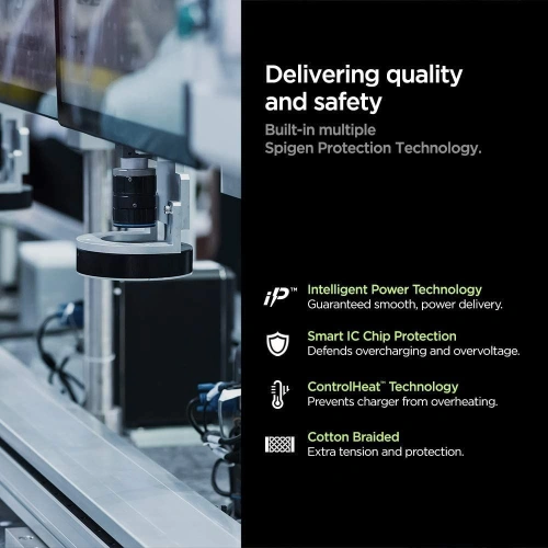 Kabel USB-C Spigen Essential C11C1 PD 60W QC3.0 150cm Gunmetal