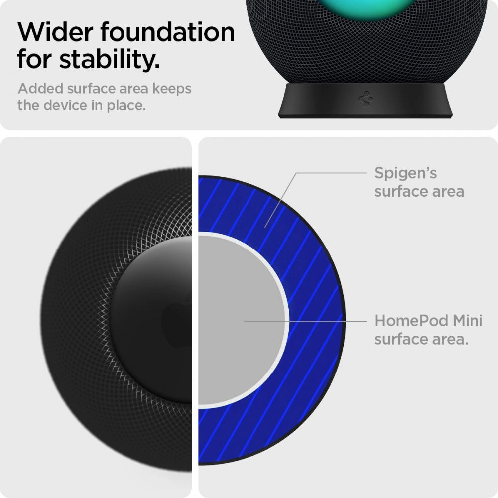Hurtownia GSM - Podstawka Spigen Silicone Fit Apple HomePod mini Stand Black - SPN1620BLK - {ean13} - Hurt