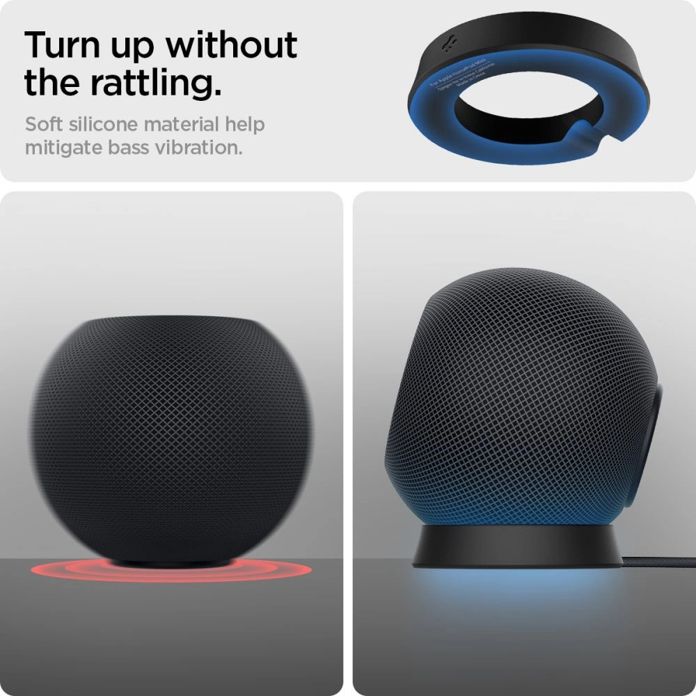 Hurtownia GSM - Podstawka Spigen Silicone Fit Apple HomePod mini Stand Black - SPN1620BLK - {ean13} - Hurt