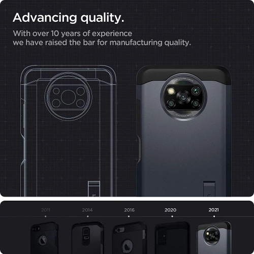 Etui Spigen Tough Armor Pocophone X3 Pro/X3 NFC Metal Slate