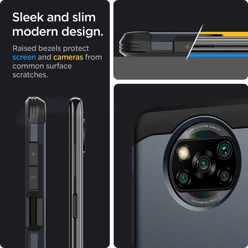 Etui Spigen Tough Armor Pocophone X3 Pro/X3 NFC Metal Slate