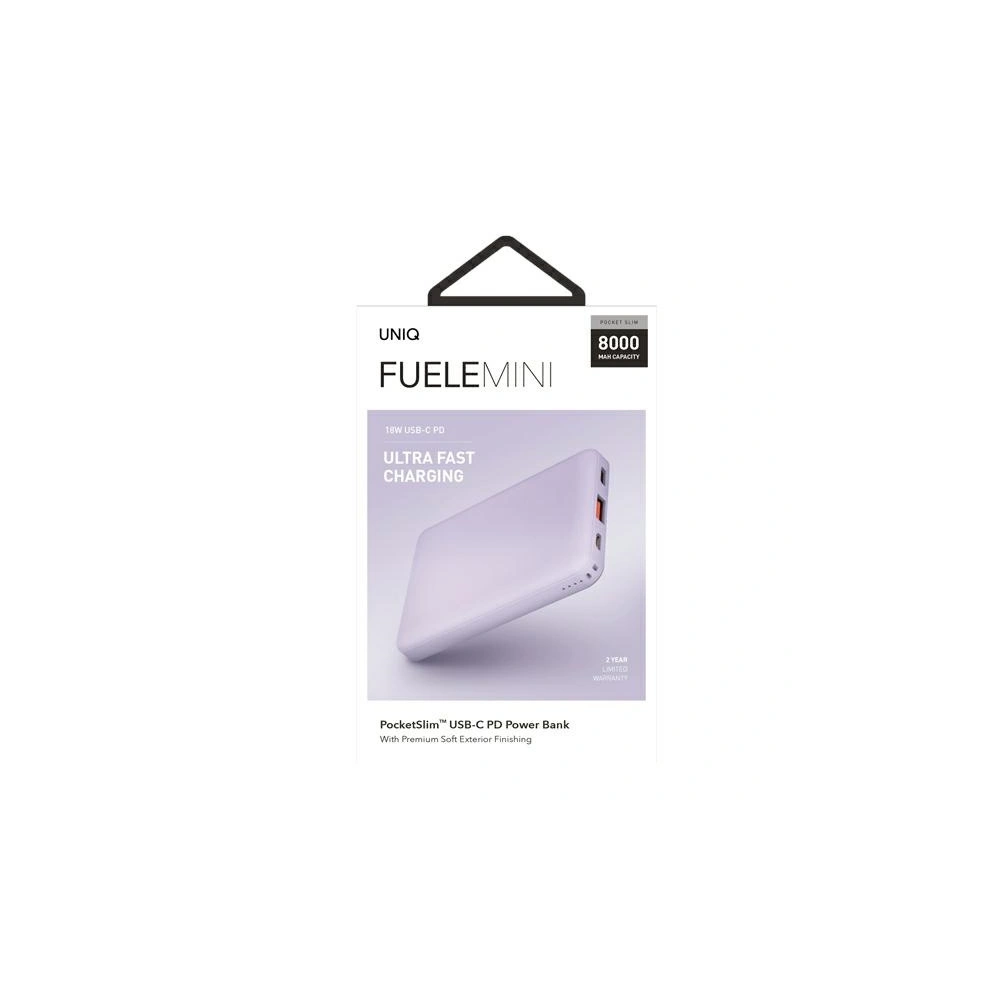 Hurtownia GSM - UNIQ Powerbank Fuele mini 8000mAh USB-C 18W PD Fast charge lawendowy/lavender - UNIQ375LAV - {ean13} - Hurt