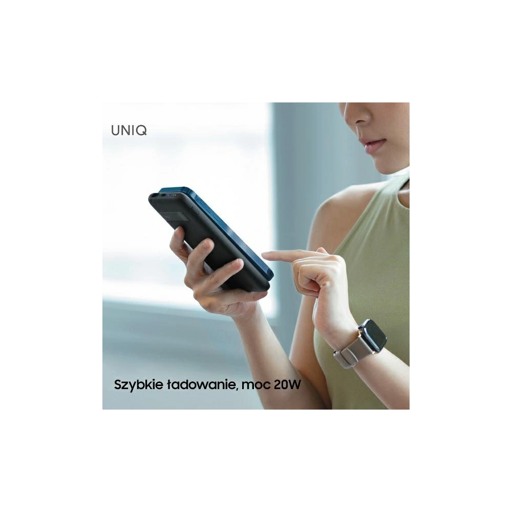 Hurtownia GSM - UNIQ Powerbank indukční Hyde Air Click 10000mAh USB-C 20W PD Rychlé bezdrátové nabíjení tmavě šedý/dark grey - UNIQ377GRY - {ean13} - Hurt