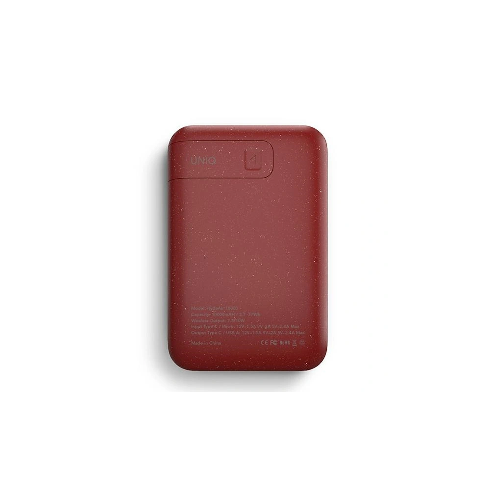 Hurtownia GSM - UNIQ Bezdrátová powerbanka Hyde Air 10000mAh USB-C 18W PD Rychlé bezdrátové nabíjení bordó/maroon - UNIQ378MAR - {ean13} - Hurt