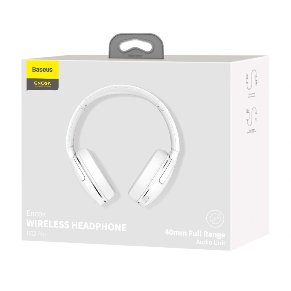 Hurtownia GSM - Sluchátka Bluetooth 5.0 Baseus Encok D02 Pro (bílé) - BSU2694WHT - {ean13} - Hurt