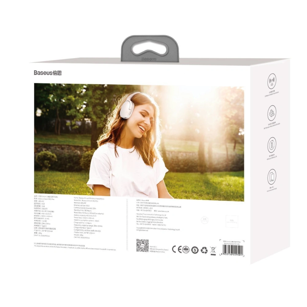 Hurtownia GSM - Sluchátka Bluetooth 5.0 Baseus Encok D02 Pro (bílé) - BSU2694WHT - {ean13} - Hurt
