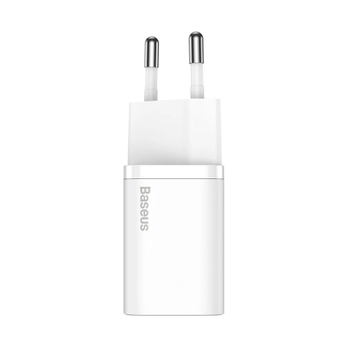Ładowarka sieciowa Baseus Super Si Quick Charger 1C 20W z przewodem USB-C do Lightning 1m (biała)