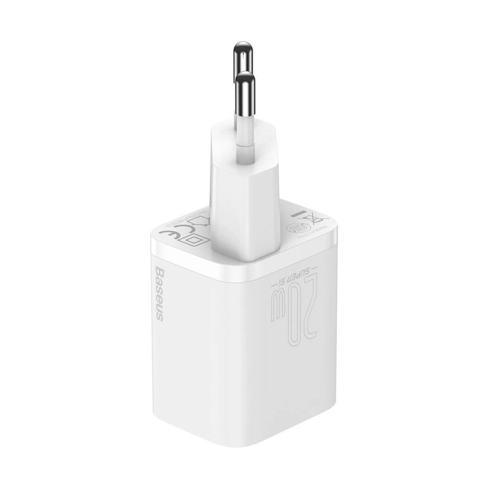 Hurtownia GSM - Síťová nabíječka Baseus Super Si Quick Charger 1C 20W s kabelem USB-C na Lightning 1m (bílá) - BSU2695WHT - {ean13} - Hurt