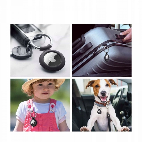 Silikonowe etui ESR Cloud Apple AirTag White & Black