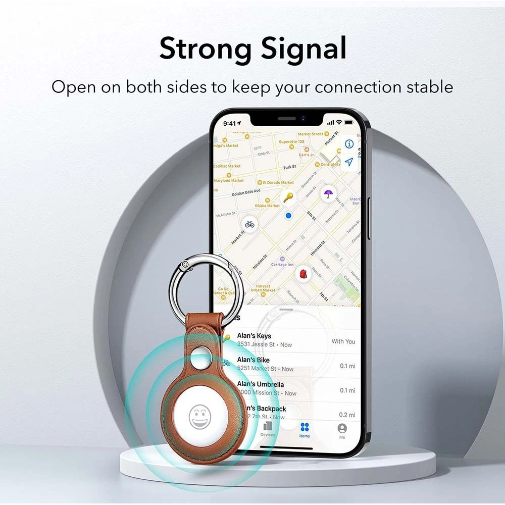 Hurtownia GSM - Etui ze skóry ekologicznej ESR Metro Apple AirTag černé - ESR318BLK - {ean13} - Hurt