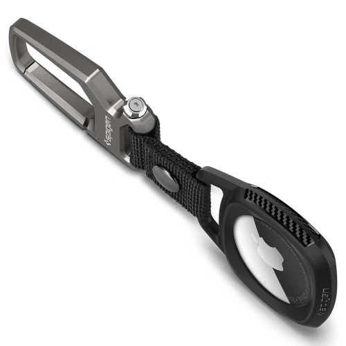Silikonowe etui Spigen Rugged Armor Apple AirTag Matte Black
