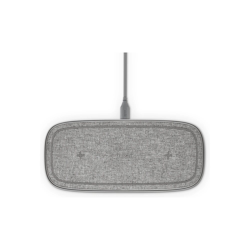 Hurtownia GSM - Dvojitá bezdrátová indukční nabíječka Moshi Sette Q Qi (Nordic Grey) - MOSH144GRY - {ean13} - Hurt